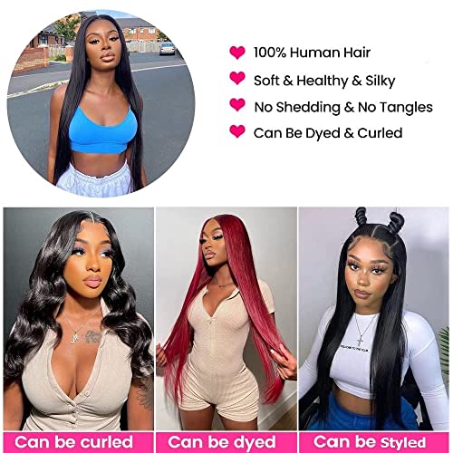 12A Human Hair Bundles 18 20 22 Inch Straight Human Hair 100% Unprocessed Brazilian Virgin Weave Hair 3 Bundles Deals