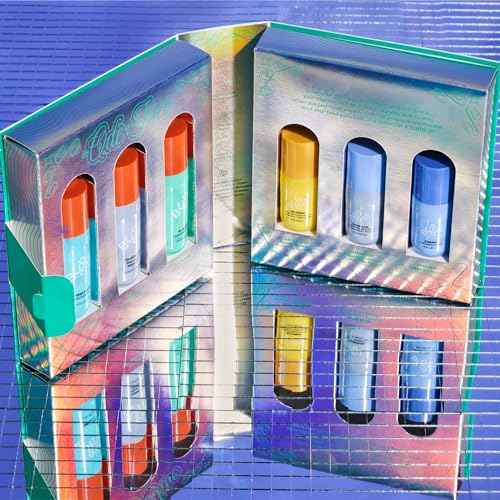 Bubble Skincare The Wish List Mini Skincare Essentials Gift Set - Includes Gel Cleanser, Vitamin C & Hyaluronic Serum, Eye Cream, Water Cream & Face Moisturizer - Travel Size Skin Care (6 Count)