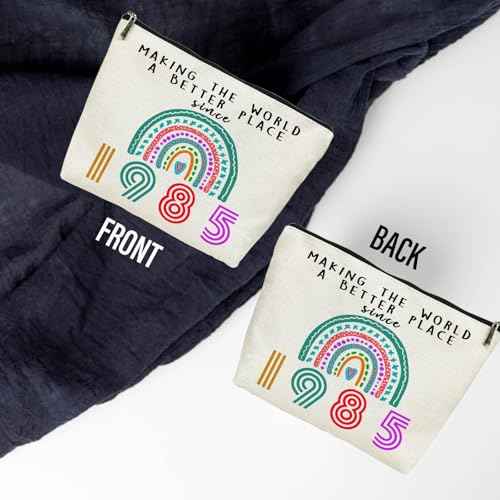 40th Birthday Gifts for Women, 40 Year Old Birthday Gifts Cosmetic Bags, Funny 40th Anniversary Decorations for Her Makeup Bag, Best 1985 Anniversary 40 Year Old Gift Ideas for Wife, Mom