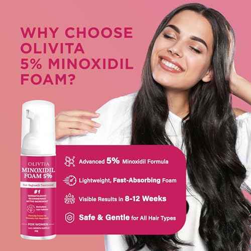 5% Minoxidil Foam for Women Hair Growth: Extra Strength Hair Regrowth Treatment ? Revitalize Hair Follicles & Regrow Thicker, Fuller Hair ? Hair Loss Solution-2pack