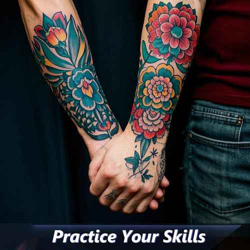 Tattoo Practice Skin 10pcs Kit 3mm Thick Fake Skin Double Sides Blank Silicone Practice Skin Tattooing 11.7 * 7.8 Inch Soft for Beginners Artists
