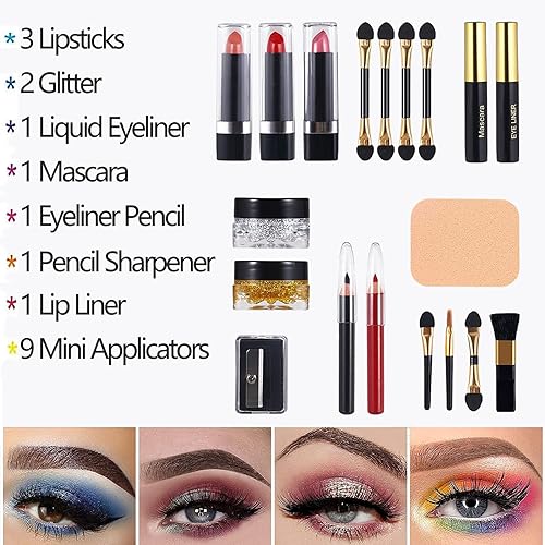 58 Color Professional Makeup pallet, Makeup Kit for Women Full Kit,All In One Makeup Set,Makeup Gift Set for Women&Girls&Teen (331N)
