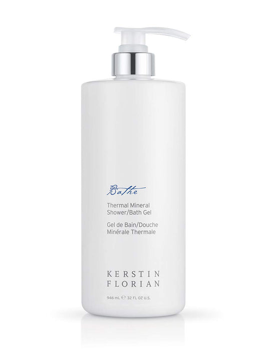 Kerstin Florian Thermal Mineral Shower and Bath Gel | Cleanse and Nourish Skin | Invigorating Mineral Body Wash | Use as Foaming Shower Gel or Bubble Bath (32 fl oz)