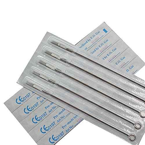 50PCS Disposable 14RL Stainless Steel Tattoo Needles Round Liner for Tattoo Machine Supplies