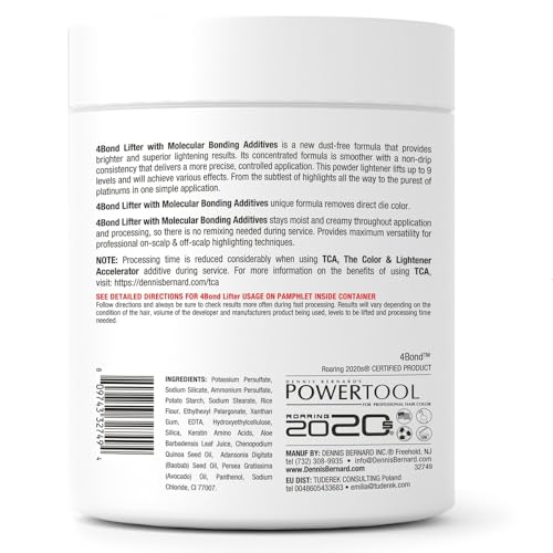 4BOND Premium Hair Bleach Powder Lightener | Blue Based Lightener | Up To 9 Levels Of Lift | Infused with Amino Acids, and Quinoa, Keratin and Baobab Proteins For Repairative Conditioning 16 Fl Oz