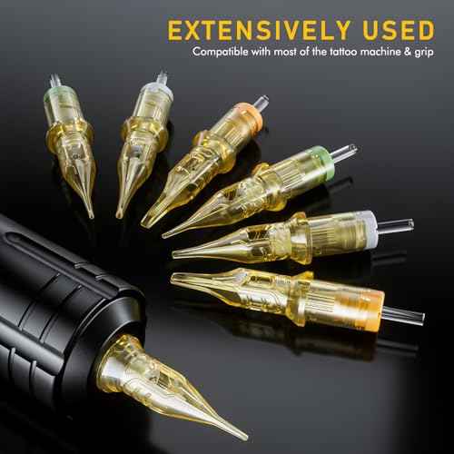 Tattoo Cartridge Needles, LIUMATE 14RL Tattoo Needles 20Pcs Standard Disposable Needle Cartridges Round Liner with Membrane for Rotary Tattoo Machine Pen Gun£¨1214RL