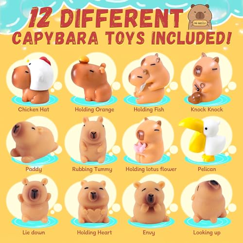Bath Bombs for Kids with Surprise Inside Organic Bath Bombs Set for Girls Boys with Capybara Toys Inside Ideal Kids Birthday Christmas Easter Gift