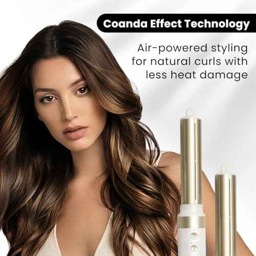 GLAMUP¢ç 6 in 1 Hot Air Styler, Tight Grip, Powerful High Speed Dryer, Volumizer, Blow Dryer Brush, Curling Volumizing Hair Styler Gift Set with Travel Bag