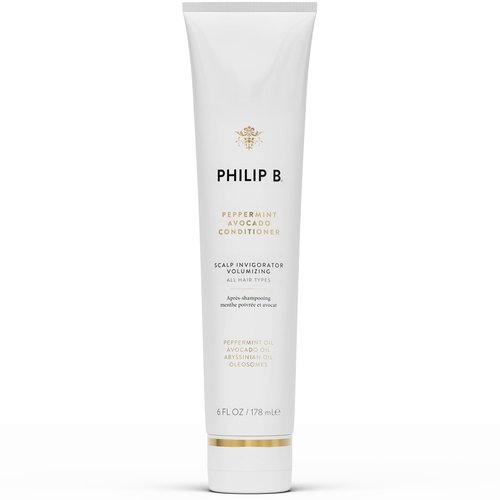 PHILIP B Peppermint Avocado Conditioner, 6 fl. oz. (178 ml) - Adds Volume to Hair While Peppermint Oil and Eucalyptus Invigorates the Scalp With a Tingly Sensation