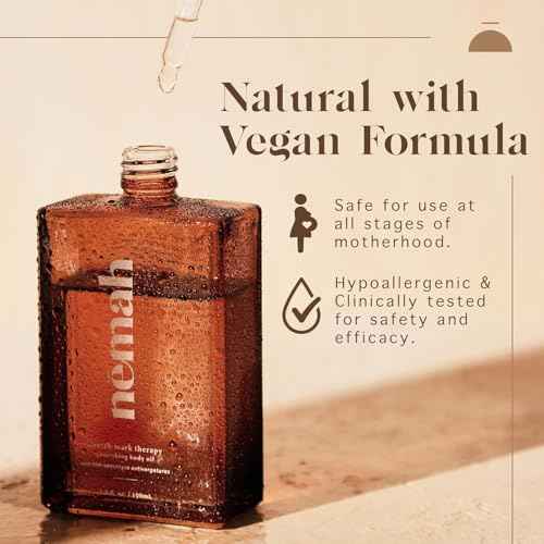 Nemah - Nourishing Belly Oil for Pregnant Women - Hydrating Stretch Mark Oil with Jojoba and Coconut Oil - Vegan & Cruelty-Free - 3.4 fl. oz.
