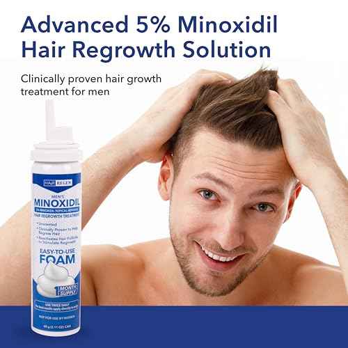5% Minoxidil Foam for Men 6 Pack - Men's 5 Percent Hair Growth Treatment - Topical Foaming Minoxidil for Men 6 Months Supply - Great for Hair Regrowth and Reduce Hair Loss
