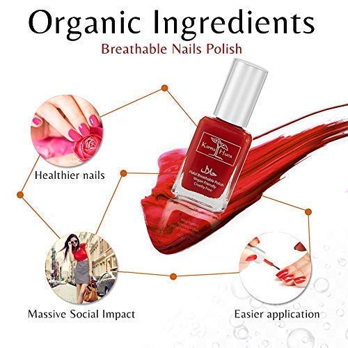 karma organic Beautiful Halal Nail Polish Set- Non-Toxic Nail Art, Vegan and Cruelty-Free Nail Paint