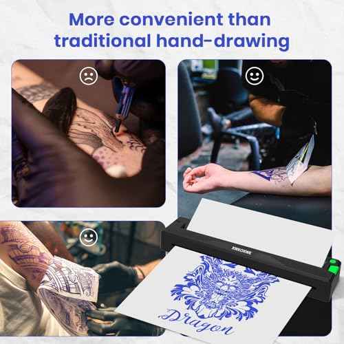 2026 New Tattoo Stencil Printer Machine with Tattoo Transfer Paper,for Tattoo Beginners&Artists,Portable Thermal Inkless Wireless Printer,Compatible with Phone/Pc&Pad