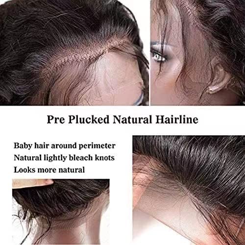 13x4 hd Lace Front Wigs Human Hair Pre Plucked 180 Density Brazilian Wet and Wavy Human Hair Wigs for Black Women Curly Lace Frontal Wig Natural Color Glueless (16 Inch)