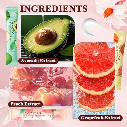 30PCS Hand Cream Gifts Set For Women Hand Care,Hydrating Travel Size Hand Lotion Bulk,Moisturizing Travel Small Hand Moisturizer for Graduation and Bridesmaid Gifts