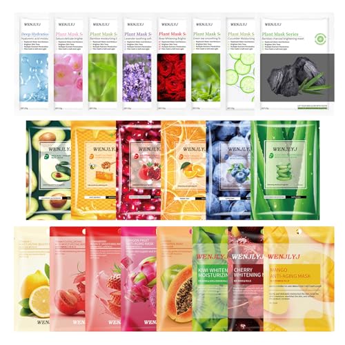 22PCS Face Mask Set,Moisturizing Facial Sheet Mask,Hydrating Face Mask Skin Care