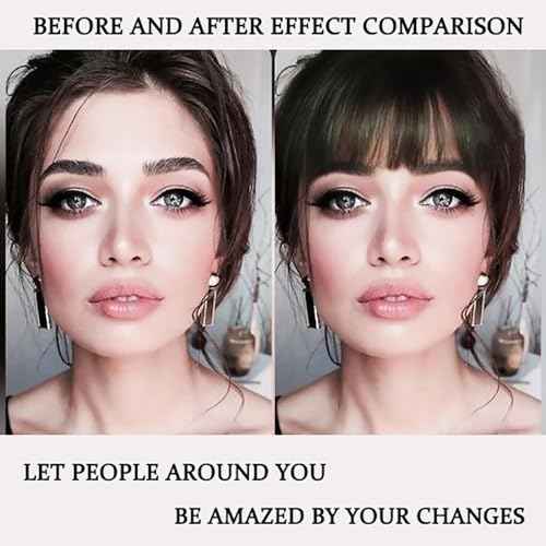 ORIGEN Clip in Bangs Real Human Hair Clip on Wispy Bangs Fringe with Temples Hairpieces Fake Front Bangs Extensions for Women Jet Black Color