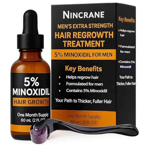 Minoxidil for Men 5% Topical Solution ? Beard & Hair Regrowth Treatment, Extra Strength Hair Loss Formula for Thicker, Fuller Hair, Hair Growth Serum for Men