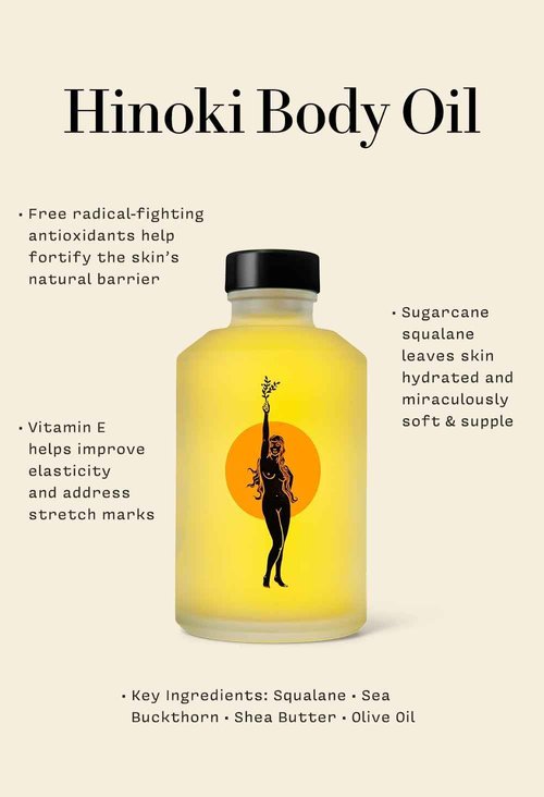 WONDER VALLEY - Hinoki Body Oil | Vegan, Cruelty-Free, All Skin Types | Soften, Hydrate, and Fortify Skin (6.8 fl oz | 200 ml)