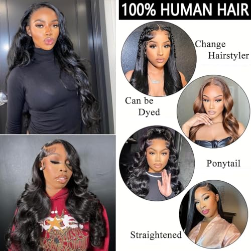 Body Wave Lace Front Wigs Human Hair 13x6 HD Lace Front Wig Human Hair Pre Plucked Body Wave Glueless Wigs Human Hair for Women