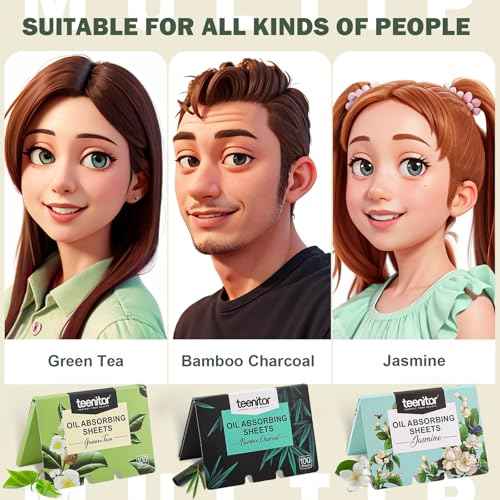 Teenitor Oil Blotting Sheets for Face, 600 Sheet Oil Absorbing Sheets for Face, Blotting Papers for Face Blotting Paper for Oily Skin, Oil Wipes for Face Oil Sheets, Oil Pads for Face Oil Control Film
