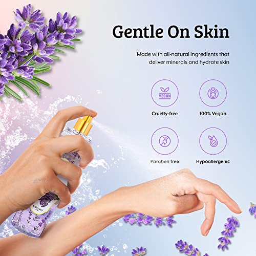 Lavender Luxury Body Spray For Women, Womens Perfume Fragrance Body Mist & Sprays, Women's Woodsy Scented Gifts & Presents, 8 oz Fine Mist Spray Bottle