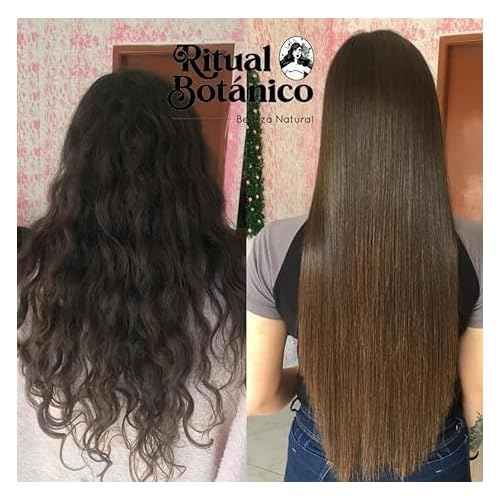 Keratina Ritual Botanico 250ML & Termo Protector 120ML Incluye Cepillo Aplicador & Manual de Instrucciones | Alisado Progresivo Organico Vegano Sin formol ni Amoniaco | Producto Colombiano