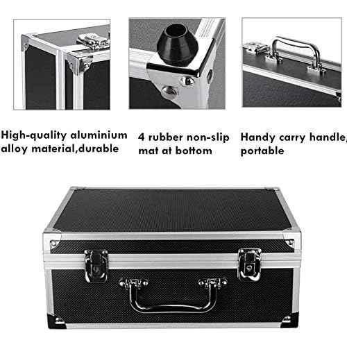 Large Tattoo Case Tattoo Kit Box - Aluminum Traveling Convention Carry Case (Silver)
