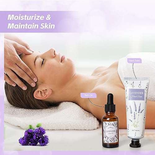 Lavender Spa Gifts Set, 11 Pcs Bath Gift Set for Women, Relaxing Spa Gifts, Home Spa Products, Birthday Gifts for Women Valentine's Day