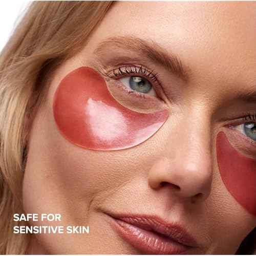 DRMTLGY Brightening Eye Masks (30 Pairs) - Caffeine Eye Masks for Dark Circles and Puffiness with Hyaluronic Acid, Eye Patches for Puffy Eyes