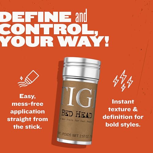 TIGI Bed Head Hair Wax Stick ? Strong Hold with Triple Wax Formulation for Slick Back Hair Styling and Smoothing Flyaways, 2.57 oz