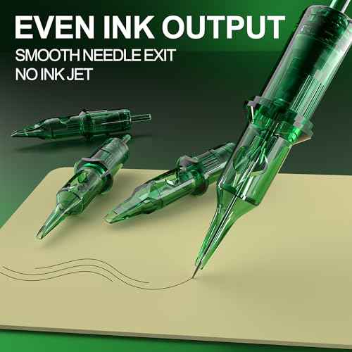 1003RL Tattoo Cartridge Needles 20Pcs #10 Bugpin 3 Round Liner with Membrane Safety Cartridges Disposable Tattoo Supplies for Wireless Tattoo Machine & Pro Tattoo Artists & Beginners