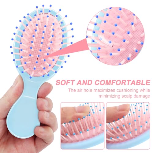 HOFASON 28 Piece Bulk Mini Wet Hair Brush, Women Bridesmaid Gift Toddler Girls Women Small Travel Detangling Brushes Set, Teen Girl Party Favors, Stocking Stuffers, 7 Colors