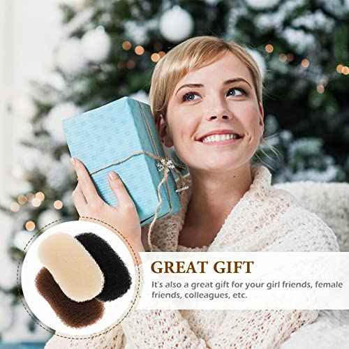 Beaupretty 3pcs Volume Bump Up Hair Sponge Inserts and Puff Cushion Clips - Hair Styling Tools for Women Girls