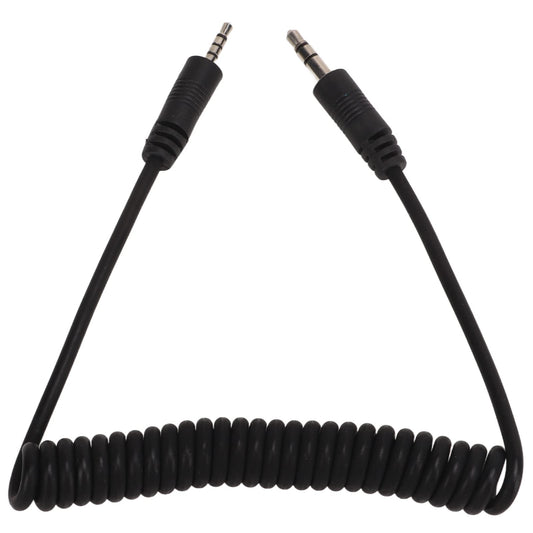 2.5mm Flash Sync Cable, 3.5mm Male to Male Coiled Cord, Spring Design, Stable Without Delay, for V LUX, Series, for GF, GH, G, L, LC, FZ All Series