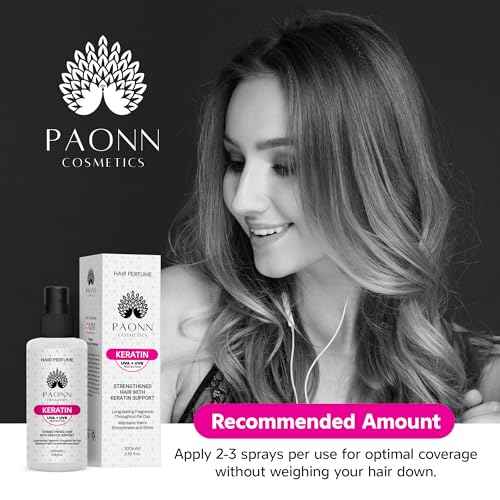 Keratin Hair Perfume, Keratin-Enriched Mist, UVA & UVB Protection Fragrance, Long-Lasting Scent, Hair Care Smoothness & Shine