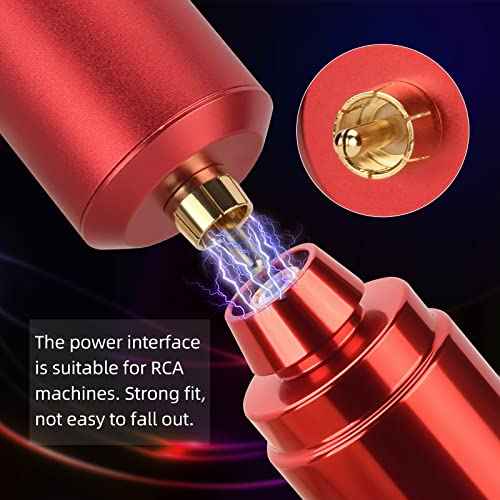ATOMUS Tattoo Pen Machine Kit with Cordless Tattoo Power Supply Silicone Tattoo Machine Holder 3RL Cartridge Needles 1300mAh RCA Connector LCD Digital Rechargeable Power Supply Set