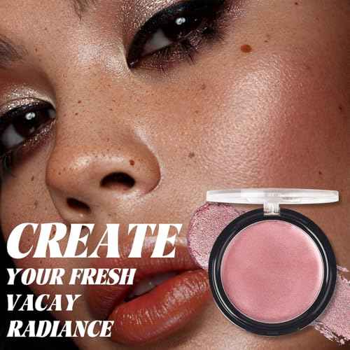 UCANBE Cream Bronzer for Face & Body, Natural Rose Gold Sun-Kissed Glow Blusher, Buildable Luminous for Long Lasting Rosy Flushed, Lightweight Illuminating Contouring Multi-Use Makeup Palette