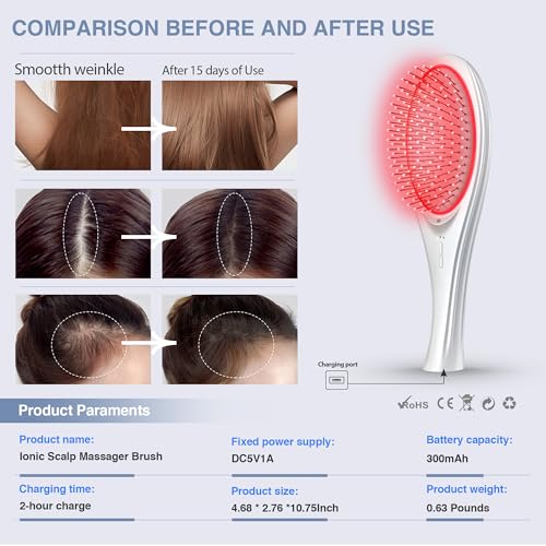 Electric Scalp Massager, Cushion Comb Scalp Massager Brush for Hair Growth-Scalp&Hair Care-Ideal Birthday/Holiday Gift for Men Women