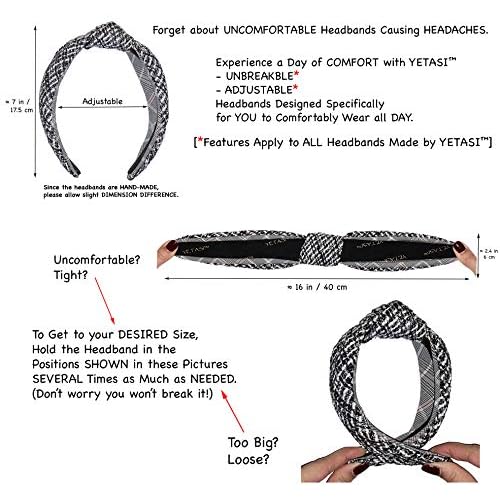 Fall Headbands for Women Girls Trendy Warm Stylish Orange Velvet Womens Knotted Headband for Women's Hair, Wearable All Day Head band Top Knot Fashion Designer