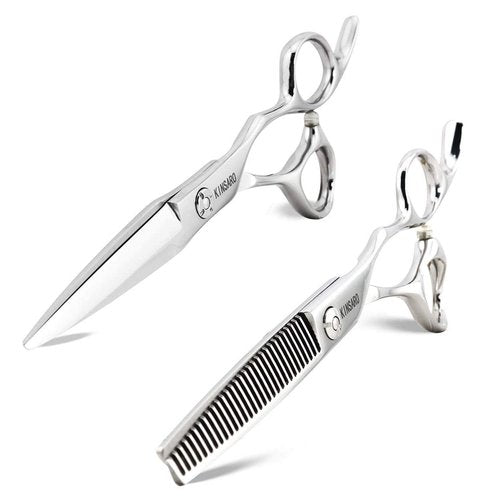 6 INCH Hair Scissors Hair Cutting Shears and 6 INCH Hair Thinning Scissors Professional 440C Kinsaro