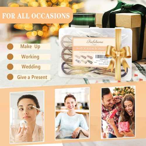 6PCS French Hair Pins for Women, Tortoise Shell French Pins Hair, Large Hair Styling Pins for Thin Thick Hair, 3 Internal Teeth Hair Sticks, Lialys Hair Pin for Buns, French Twist Pin,Christmas Gifts