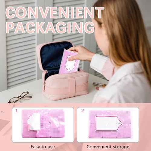 1500Pcs Lint Free Nail Wipes, Pink No Lint Nail Wipes for Gel Nails Lint Free Polish Remover Wipe Eyelash Extensions Glue Nails Cleaning Pads Supplies
