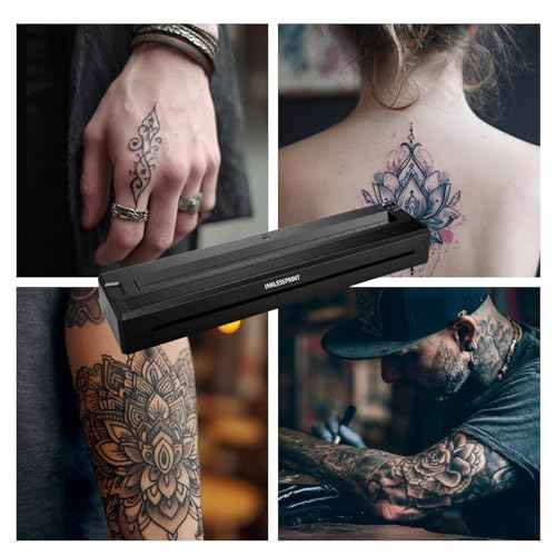 Thermal Tattoo Stencil Printer Machine, Portable Wireless Tattoo Transfer Printer for Tattoo Artists & Enthusiasts, Support Mobile Phone & PC, with 10 Thermal Papers & 3 Transfer Papers