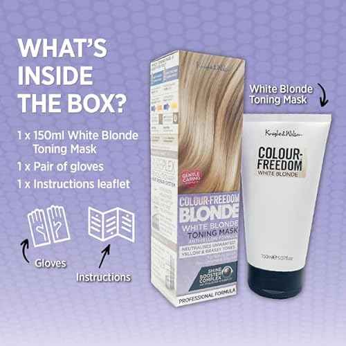 Blonde Hair Toner. Professional Deep Conditioning Hair Mask that Neutralizes Yellow & Brassy Tones. Cruelty Free & Vegan. By Knight & Wilson. 5.07 Fl Oz