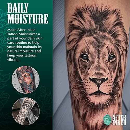After Inked Tattoo Aftercare Lotion ? Moisturizing Balm for Inked Skin, As Seen on INK MASTER ? Hydrating Cream with Grape Seed Oil, Skin Nourishment & Daily Maintenance ? 3 Fluid oz Tube (1-Pack)