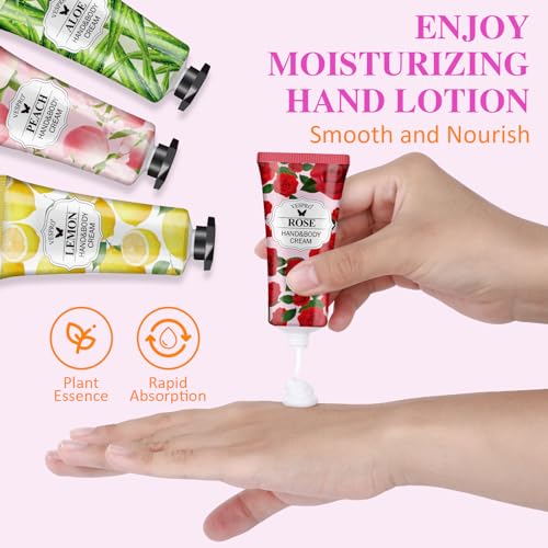VESPRO 70 Pack Hand Cream Set, Stocking Stuffers for Women, Christmas Gifts, Bulk Hand Lotion Travel Size for Dry Cracked Hands, Mini Hand Lotion for Bridal Shower Gifts and Bridesmaid Gifts
