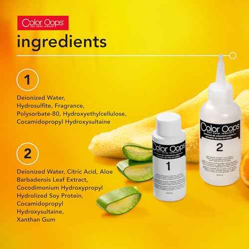 Color Oops Extra Conditioning Hair Color Remover, 1 Application, Hair Dye Remover Processes in 20 Minutes, Safely Removes Permanent & Semi-Permanent Dye, Ammonia & Bleach Free