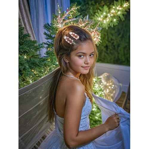 4 Pairs Christmas Hair Clips No Bend No Crease Green Red Holiday Hair Accessories Barrettes Duckbill Clips