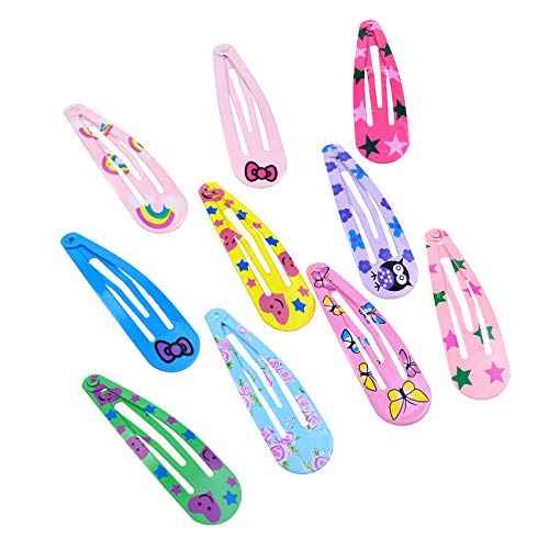 40 Pieces Printed Snap Hair Clips for Girls' 2 Inch Barrettes for Kids Teens Women (mix)